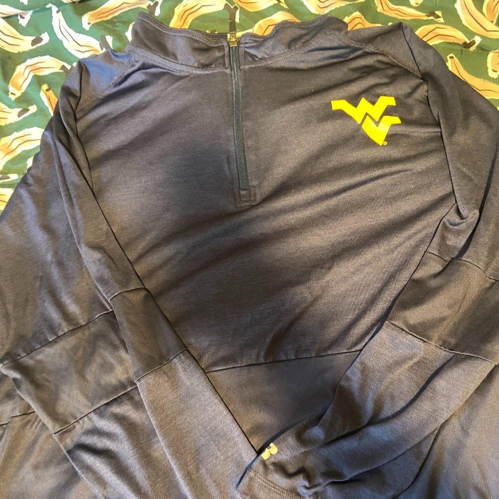 WVU West Virginia University Half Zip Unisex Size Jacket